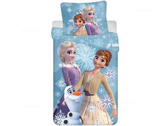 Posteľné obliečky Frozen Anna, Elsa a Olaf